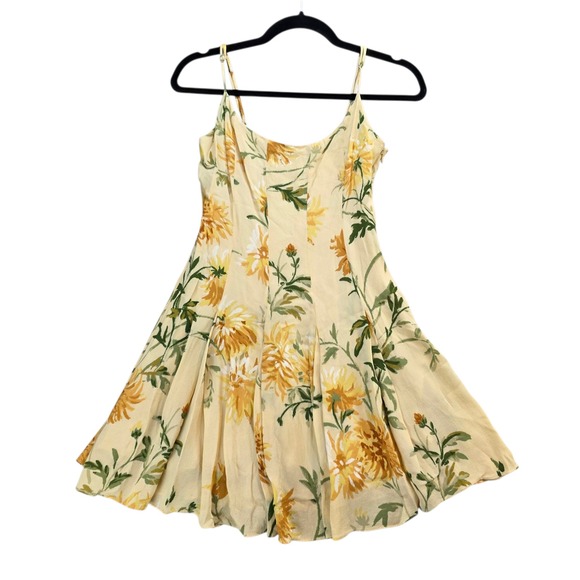 Reformation Annelise Mini Dress Floral Print Spaghetti Strap Sun Dress Size 6 - Picture 1 of 12